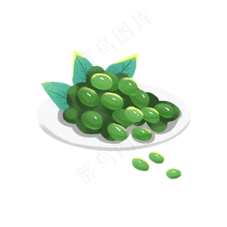 一盘绿色的葡萄