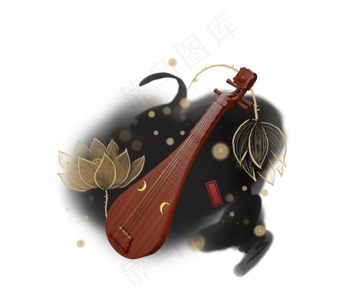 红木琵琶乐器