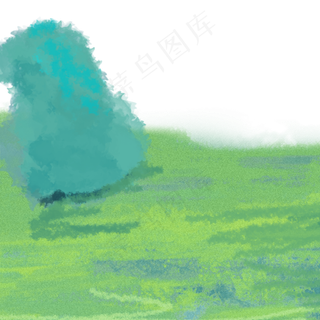 绿色的草地风景卡通