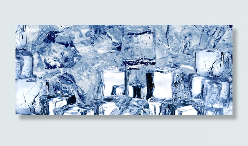 蓝色清新清爽冰块背景