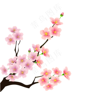 卡通春天杏花下载,免抠元素