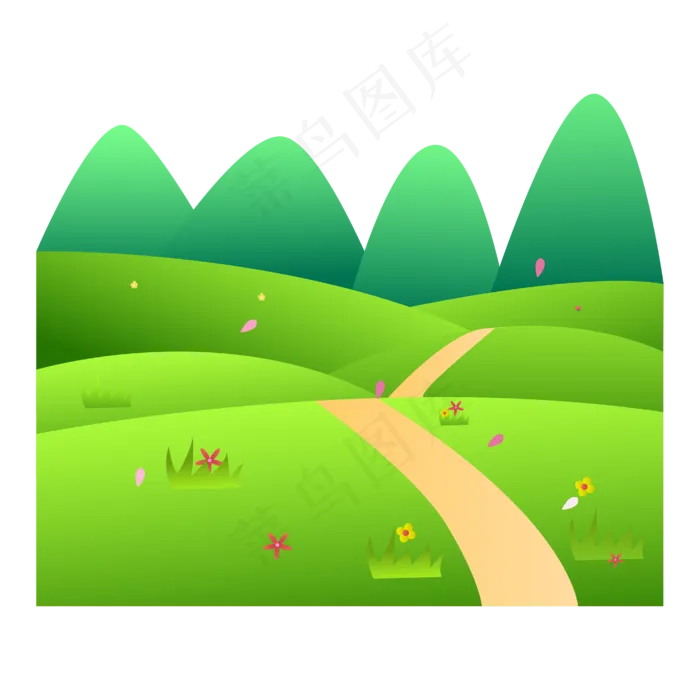 矢量免扣绿色春天,免抠元素(4167*4167px 300 dpi )ai矢量模版下载