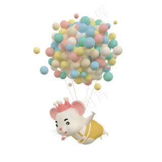 2020鼠年气球老鼠,免抠元素