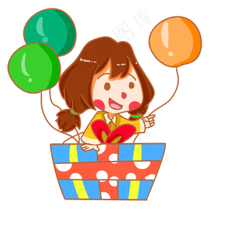 儿童节开心的女孩