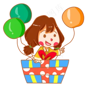 儿童节开心的女孩