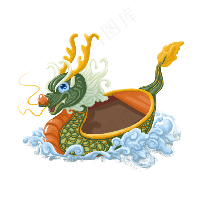 端午龙舟戏水(2400X2400(DPI:300))psd模版下载