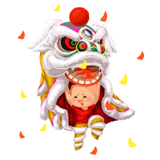 除夕春节２０１９猪年喜庆舞龙舞,免抠元素