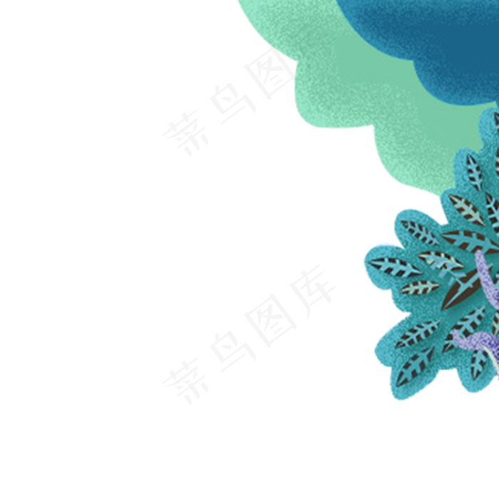 卡通植物装饰下载(2000X2000(DPI:300))psd模版下载