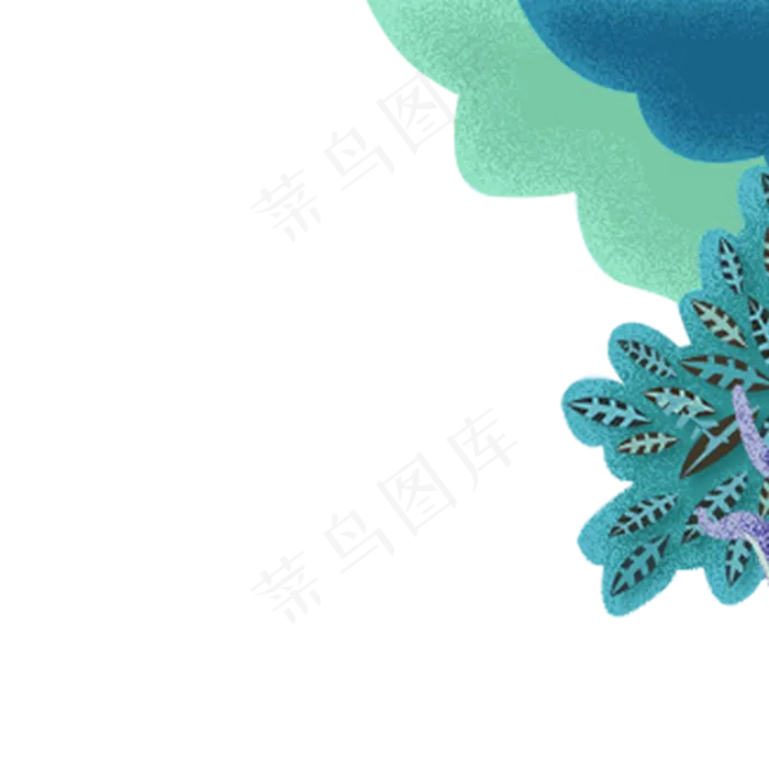 卡通植物装饰下载(2000X2000(DPI:300))psd模版下载