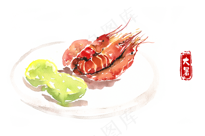 大暑小龙虾(7087X4724(DPI:300))psd模版下载