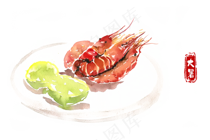 大暑小龙虾(7087X4724(DPI:300))psd模版下载