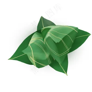 端午节绿色手绘写实粽子PNG免扣素,免抠元素