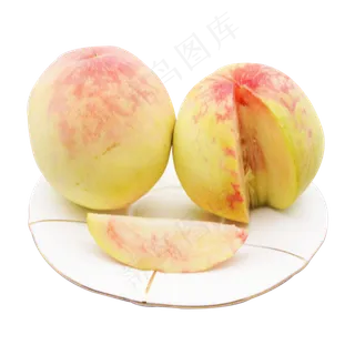 切开黄色桃子