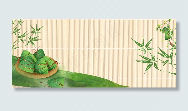 端午节黄色简约风海报banner背景