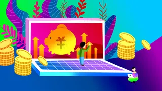 扁平风商务金融配图