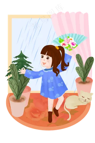 谷雨跳舞的小女孩