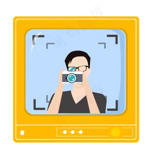 黄色老式电视机视频