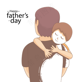 父亲节怀抱中的孩子