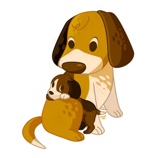 狗狗母亲节主题矢量素材