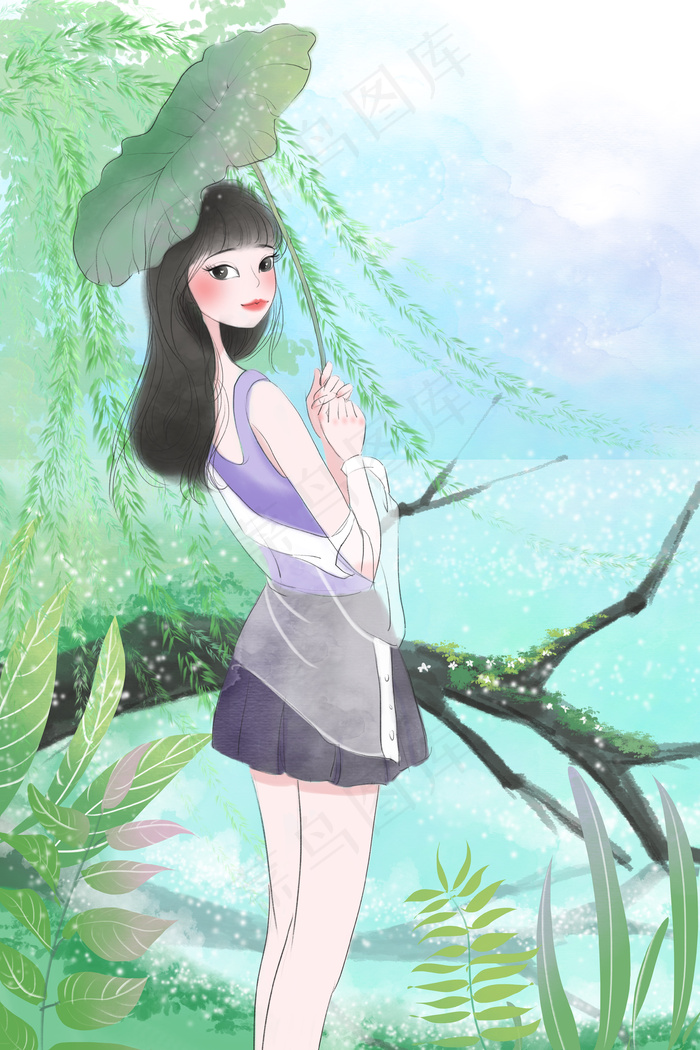 立夏节气清新图片