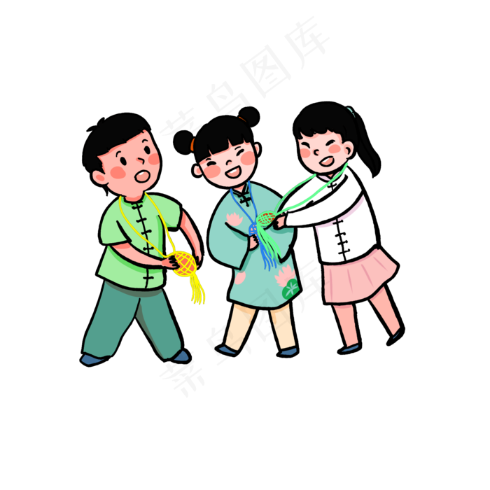 二十四节气习俗立夏挂蛋斗蛋卡通