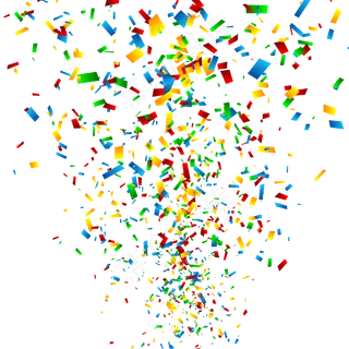 节日多色悬浮彩带可商用元素,免抠元素