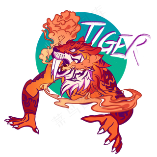 多彩国潮功夫老虎