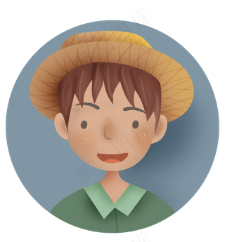 520戴草帽的男孩