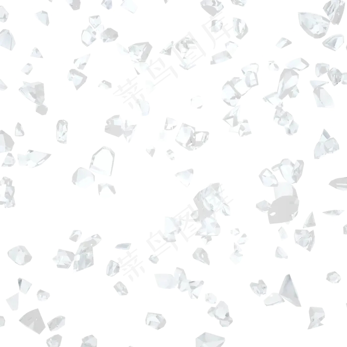 碎片玻璃飞溅,免抠元素(2000*2000px 300 dpi )