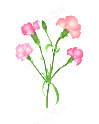 矢量免扣卡通花朵