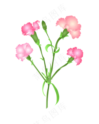 矢量免扣卡通花朵