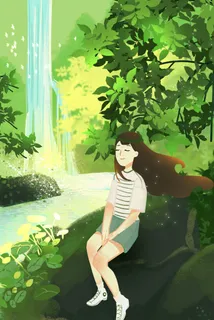 五月你好瀑布女孩 五月你好瀑布女孩