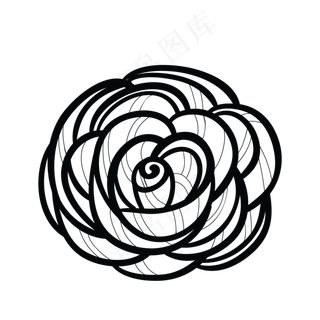 玫瑰花朵简笔花朵