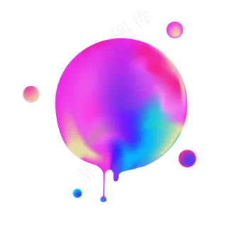 流行趋势多彩炫酷流体渐变商用元,免抠元素