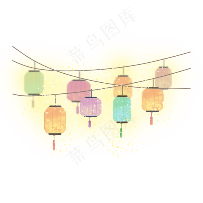 中元节花灯,免抠元素(2000X2000(DPI:300))psd模版下载