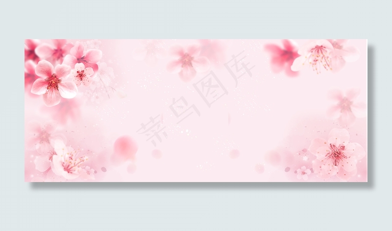 唯美浪漫中国风粉色樱花(1920*800px 	       )psd模版下载