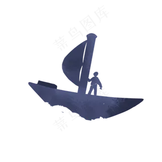 卡通船上的父子下载