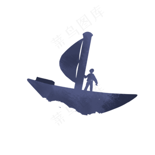 卡通船上的父子下载