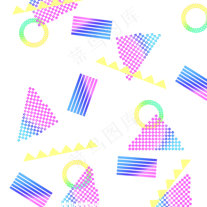 孟菲斯点面不规则几何,免抠元素(2000*2000px 300 dpi )psd模版下载