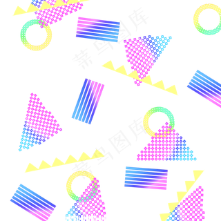 孟菲斯点面不规则几何,免抠元素