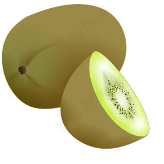 卡通猕猴桃水果插图