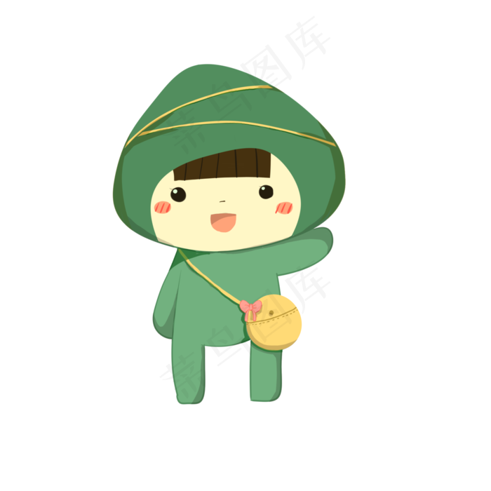 卡通可爱粽子拟人形象