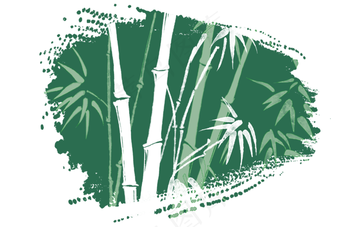 竹子水墨画