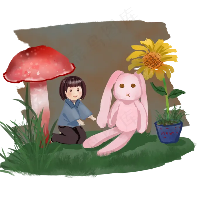 六一儿童节小孩玩乐(3000X3000(DPI:300))psd模版下载