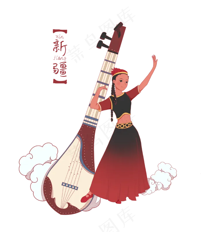 国潮新疆(3771X4358(DPI:300))psd模版下载