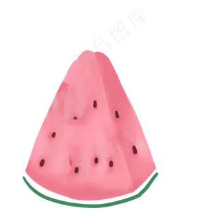 一瓣粉红色的西瓜免扣图 一瓣粉红色的西瓜免扣图