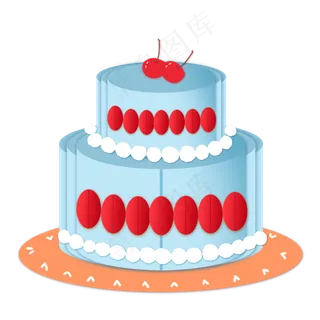 卡通扁平风生日蛋糕