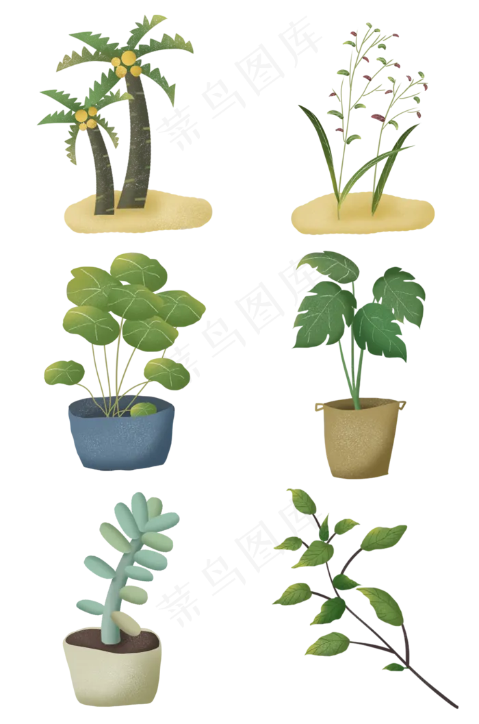 春天植物叶子椰树植被自然(2000X3020(DPI:300))psd模版下载
