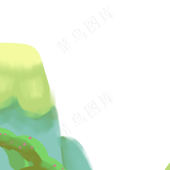 绿色的山坡免抠图(2000X2000(DPI:300))psd模版下载