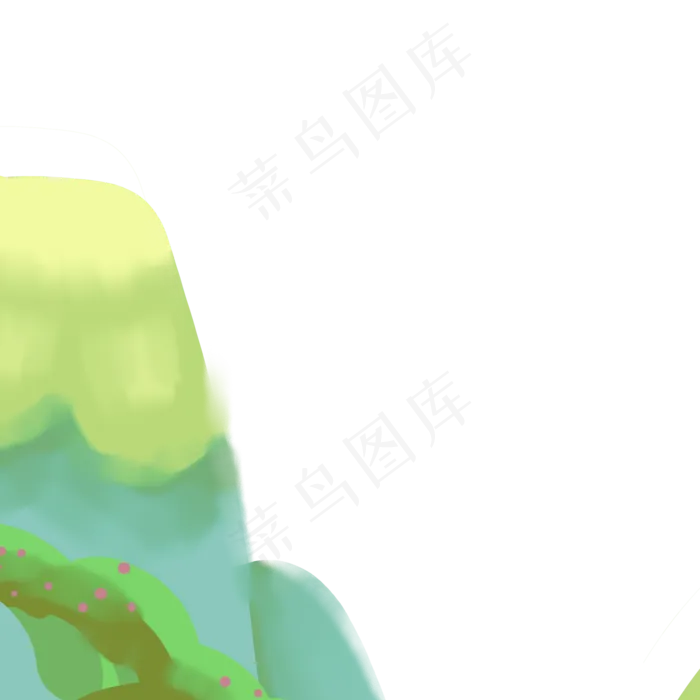 绿色的山坡免抠图(2000X2000(DPI:300))psd模版下载